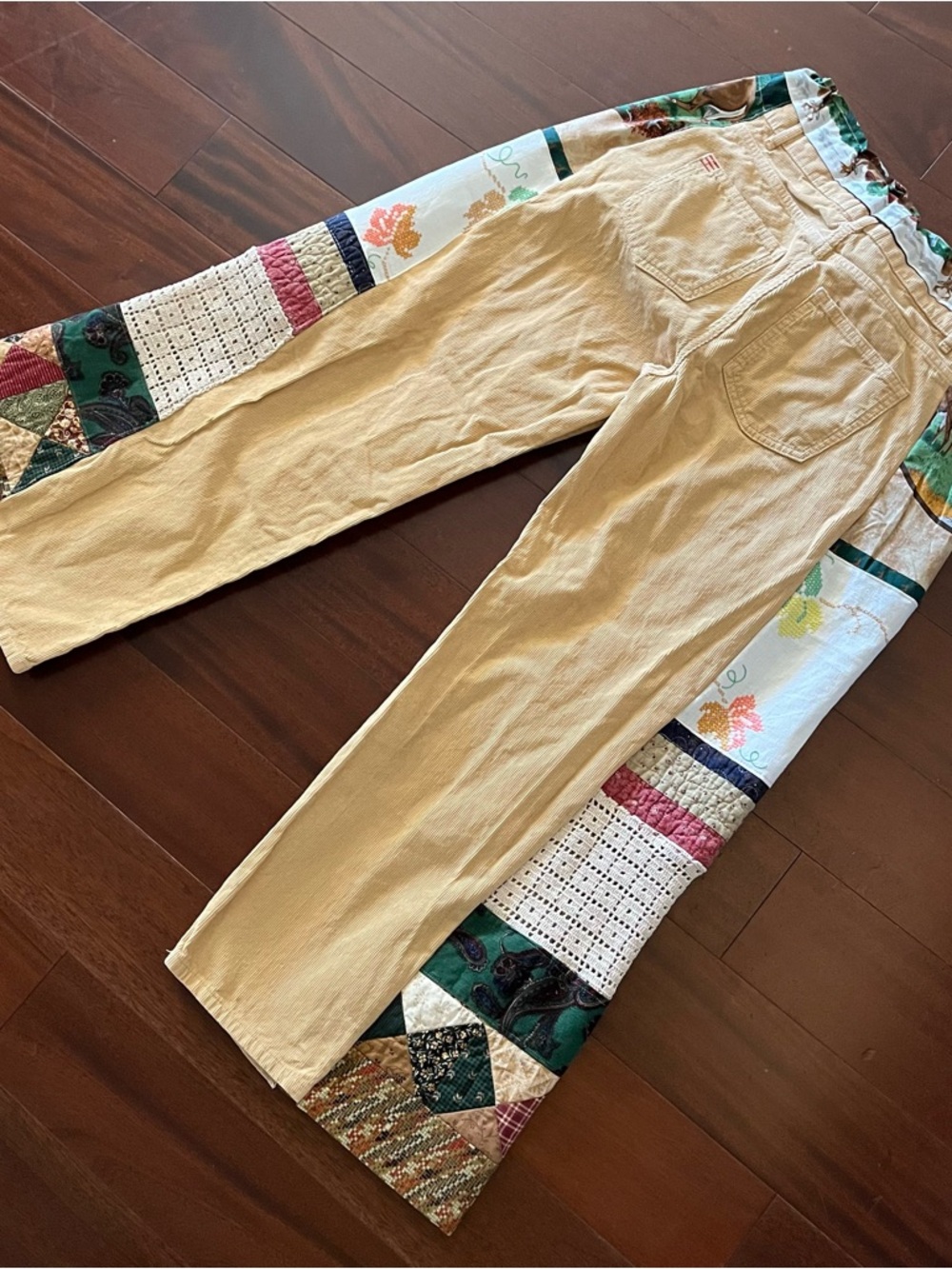 Mountain Girl deer heart gold band quilt patchwork pants Phish tour heady PLUR - Picture 4 of 12